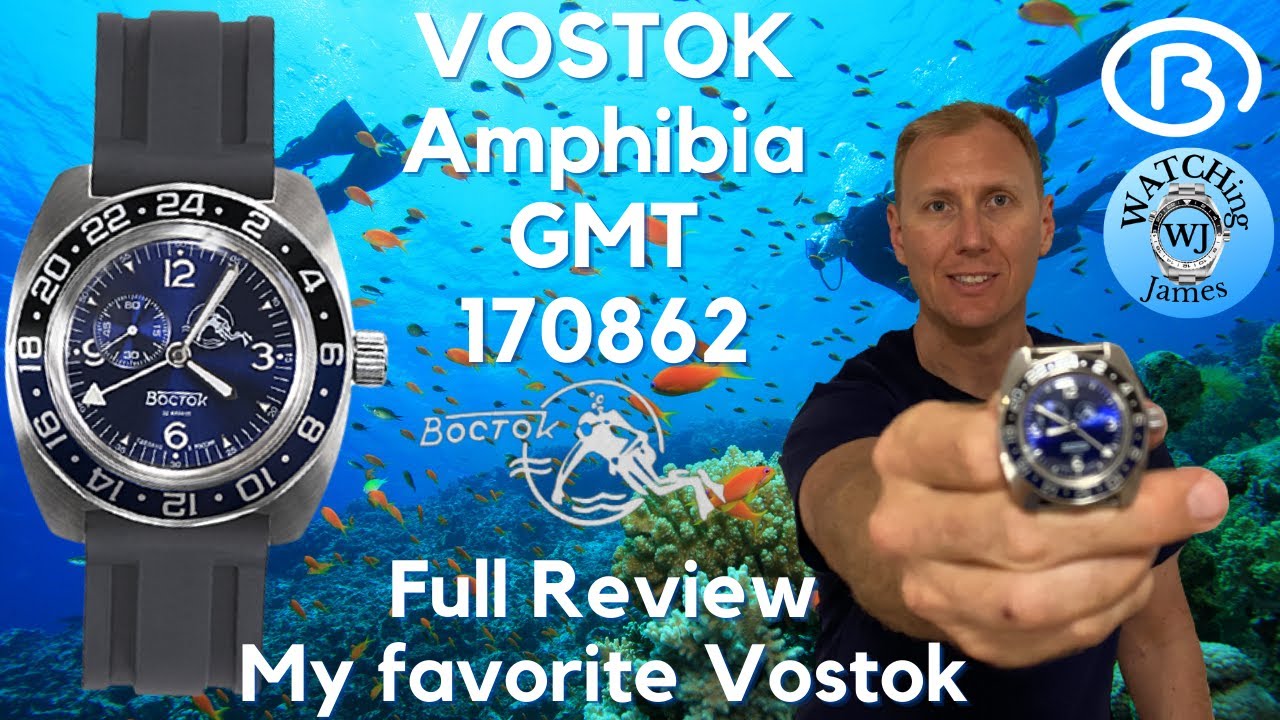 VOSTOK Amphibia GMT Batman 710862 full review - My Favorite Vostok