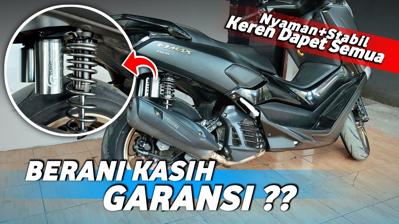 Ganti shockbreaker nmax yang keras, shock belakang GROZA EF Series. Shock tabung murah berkualitas.