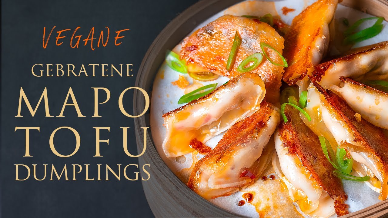 🇩🇪Tofu Rezept | Knusprig gebratene Mapo Tofu Dumplings [Vegane Teigtaschen nach Szechuan-Art]素麻婆豆腐煎饺