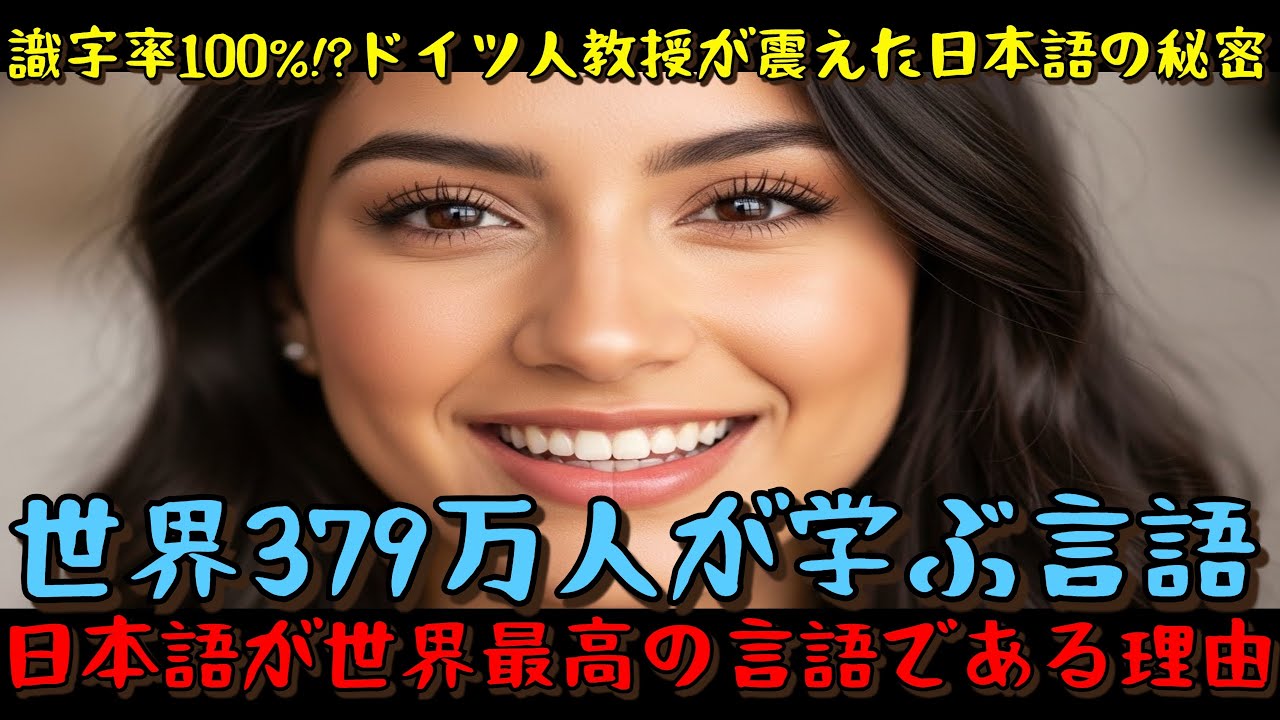 【衝撃】ドイツ人言語学教授が20年の研究で発見『日本語は世界で最も完成された言語』識字率ほぼ100%の秘密に世界が驚愕