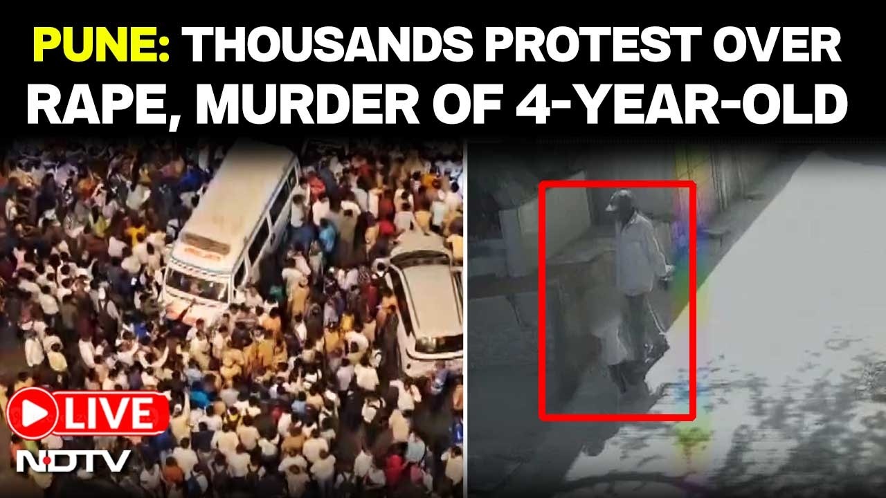 Pune Protest LIVE | Pune Navale Bridge | Thousands Protest After 4-Year-Old Raped, Murdered In Pune