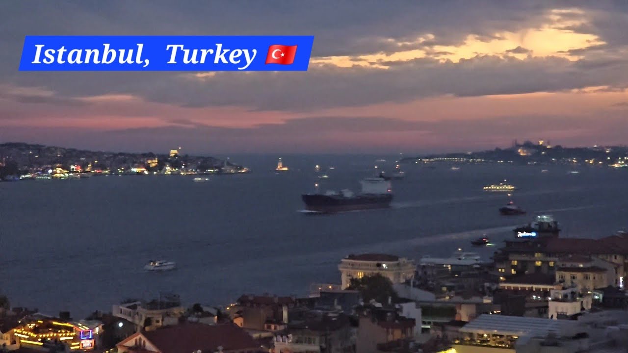 Beautiful Sunset & nighttime in Istanbul, Turkey 🇹🇷 #istanbul #türkiye #turkey