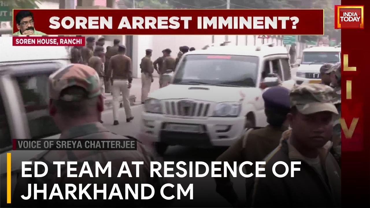 ED Officers Approaching Jharkhand Chief Minister&rsquo;s House | Hemant Soren's Arrest News
