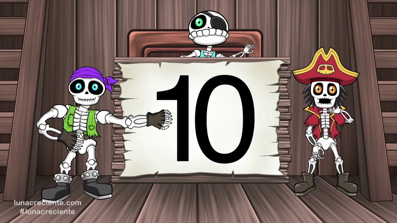 La Canción de los Números del 1 al 10 con Los Piratas Esqueletos | SuperDivertido