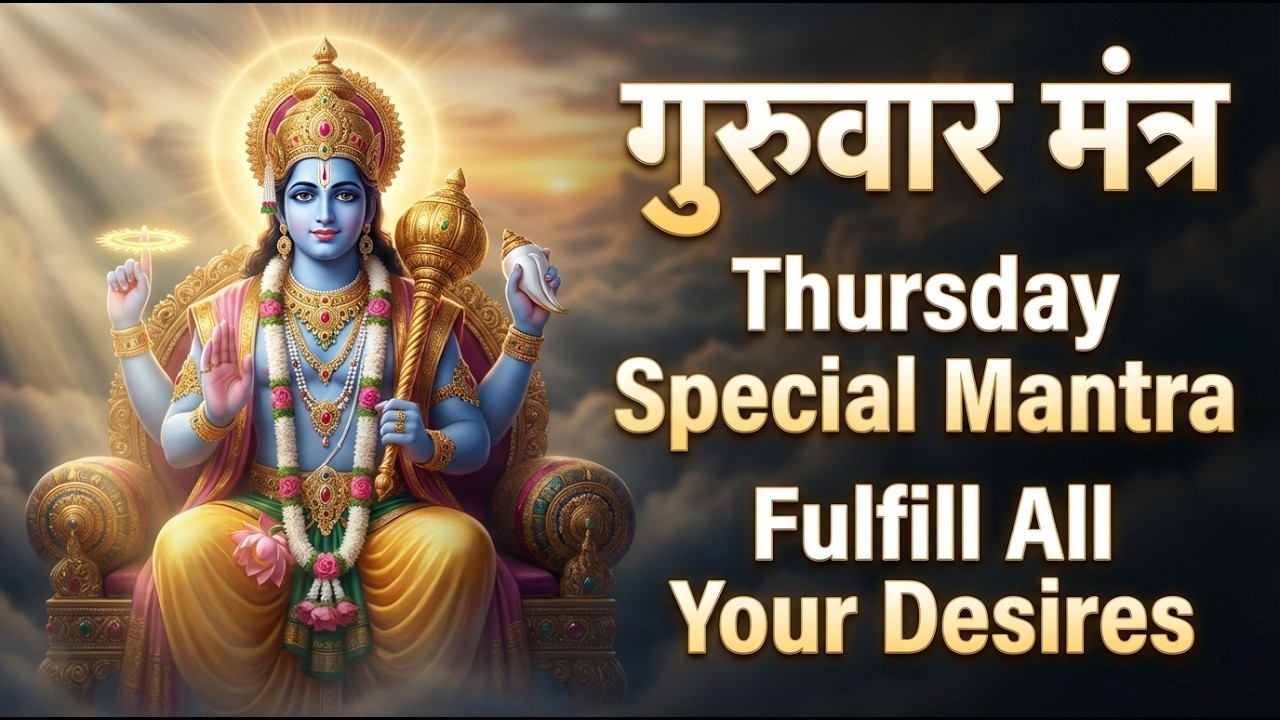गुरुवार स्पेशल मंत्र | विष्णु भगवान की कृपा से पूरी होंगी मनोकामनाएँ 🙏 || Thursday Special Mantra 🙏