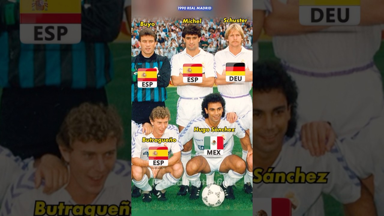 Real Madrid squad 1990🔥Natios❤️#footballshorts #halamadrid #realmadrid