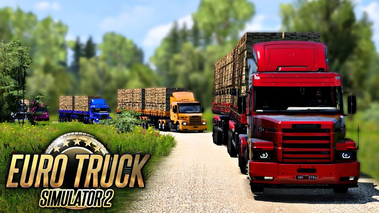 O COMBOIO FICOU GIGANTE e SOFREU PARA SUBIR A SERRA! - EURO TRUCK SIMULATOR 2