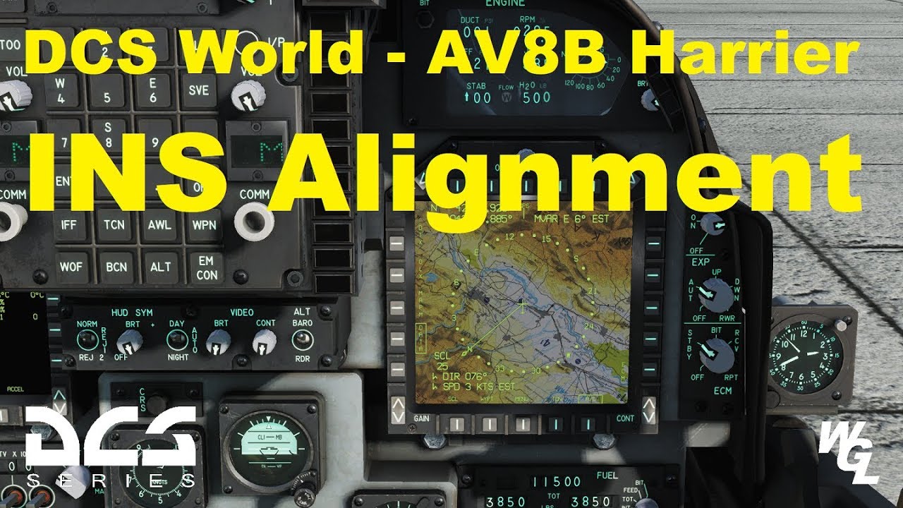 DCS World 2.5 - AV8B Harrier INS Alignment Proceedure