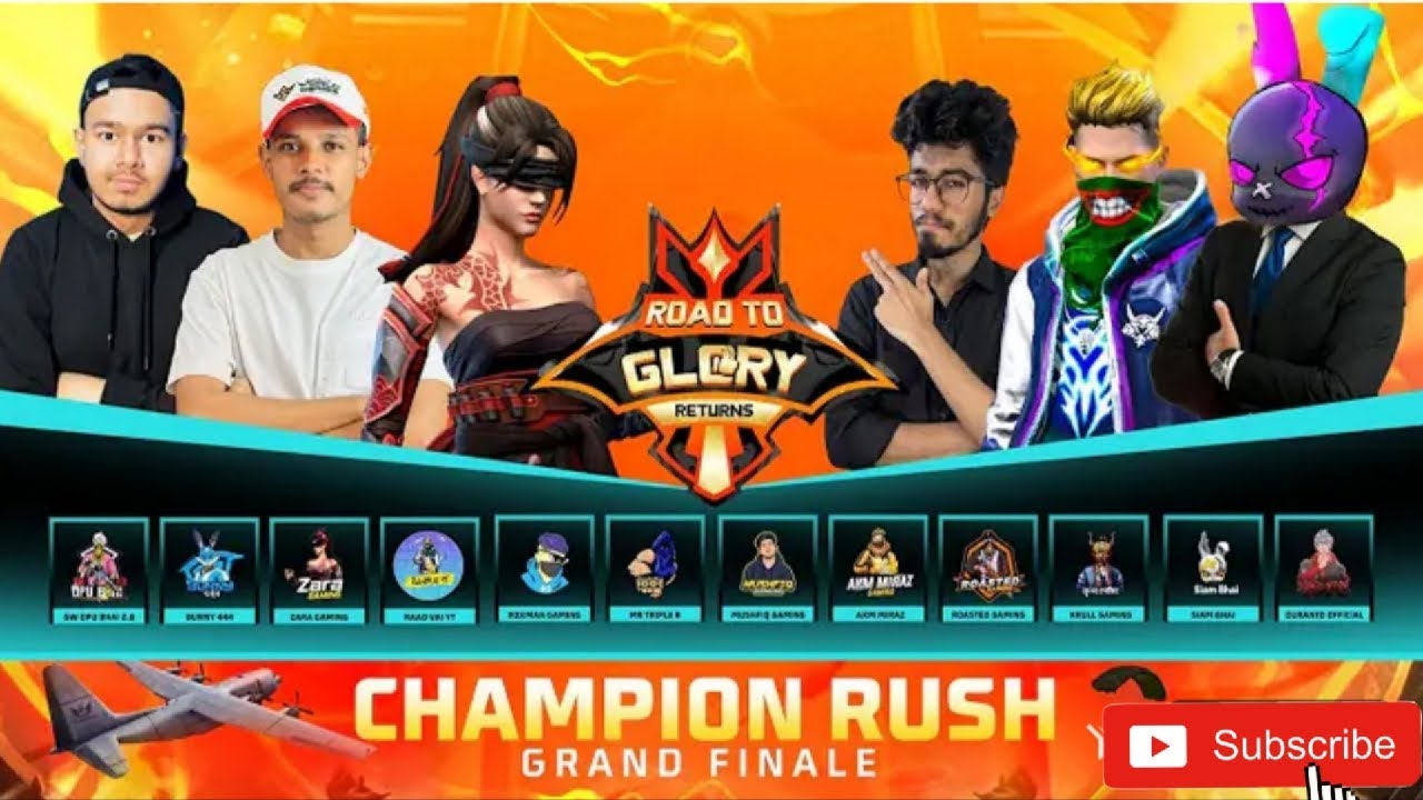 ROAD TO GLORAY RETURNS | CHANPION RUSH | FREE FIRE 2026 | @Mr.TripleR @Rad vai yt@kurl gamigne@zara