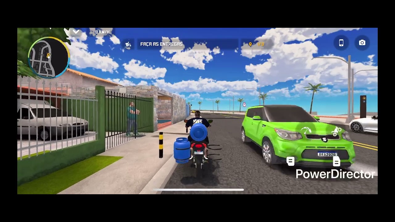 fazendo entrega de gás