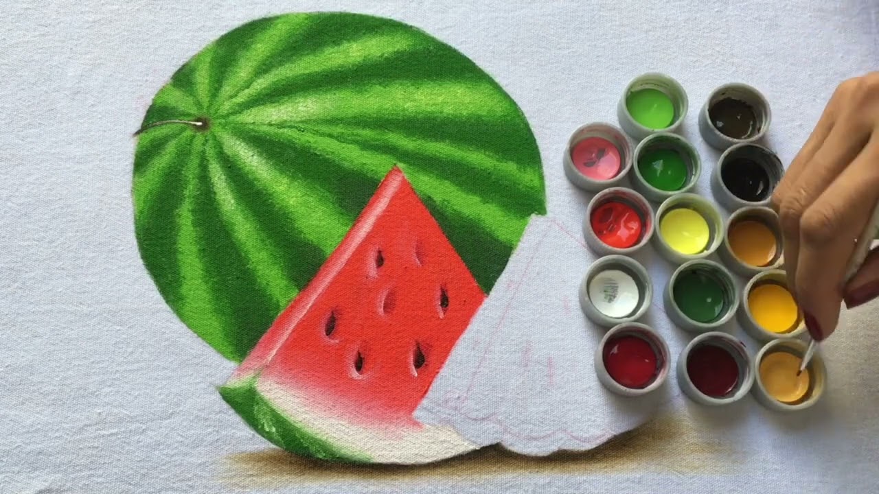 Como Pintar Melancia e Abacaxi