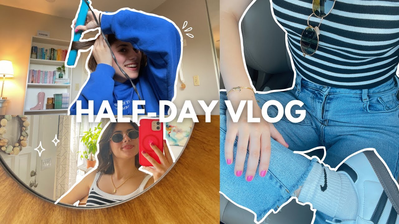 HALF-DAY VLOG! 🌺 (book rant, makeup, hair!) || alimariebooks