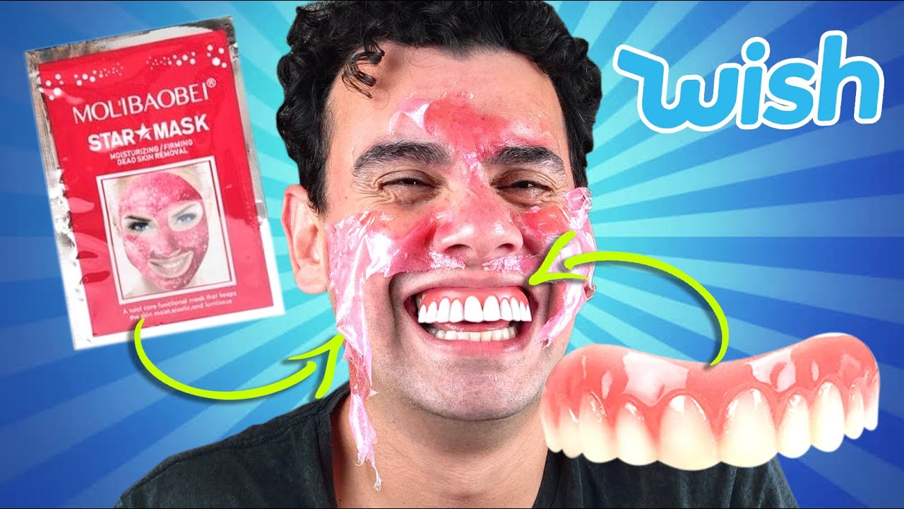 TESTING THE NEW DENTURES AND GLITTER MASK FROM WISH - Fub&aacute; online