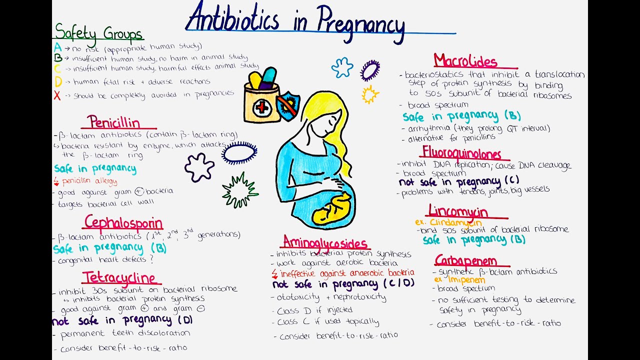 Antibiotics in Pregnancy - Classes, Safety + Drug Categories