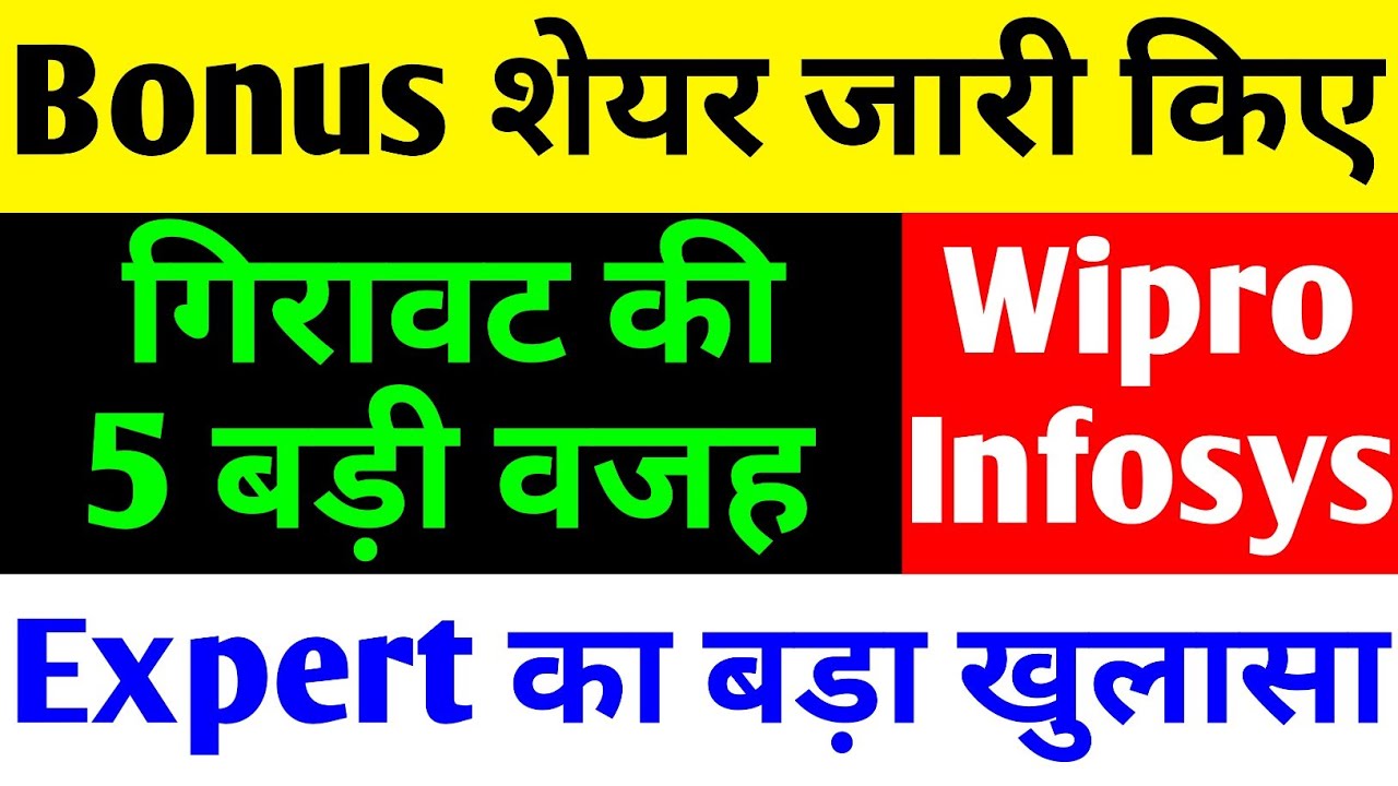 BONUS शेयर जारी किए 🔴 WIPRO SHARE LATEST NEWS 🔴 INFOSYS SHARE LATEST NEWS TODAY 🔴 WIPRO SHARE