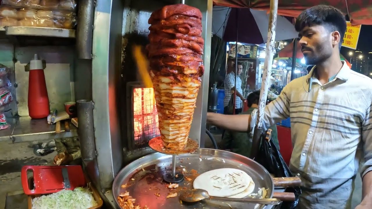Legendary Night Shawarma in Mumbai 🇮🇳 | Indian Late Night Shawarma 🔥 | Street Food India 😍