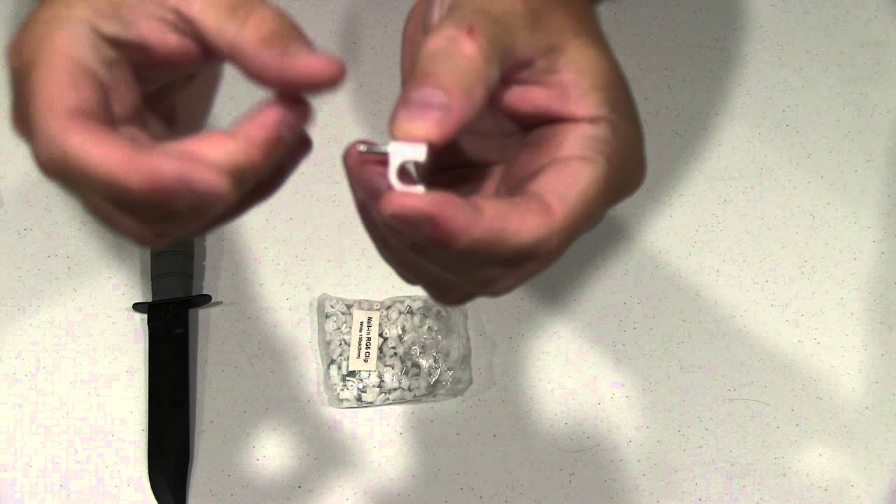 Your Cable Store 100 Pack White RG6 Cable Clips Unboxing