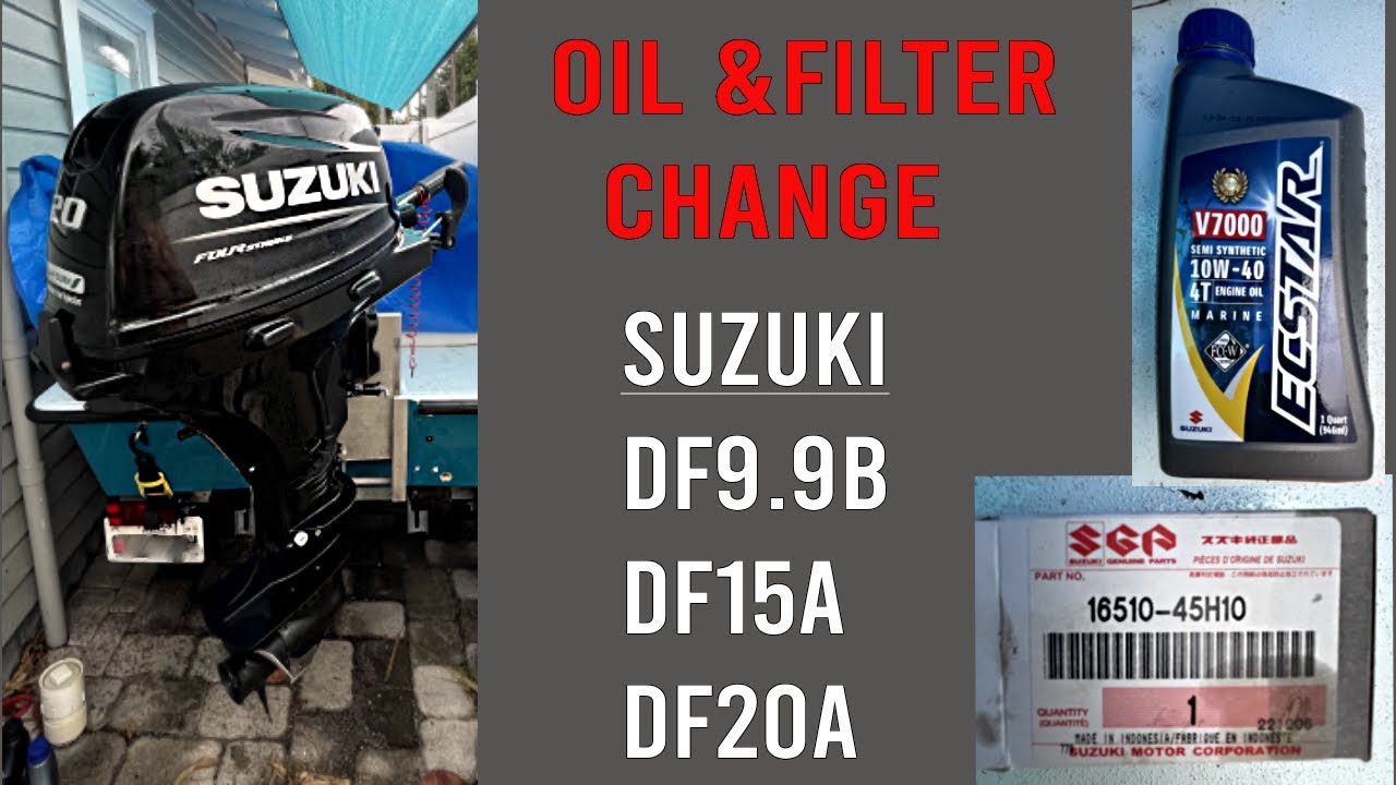 Замена масла в подвесном лодочном моторе Suzuki. DF20A / DF15A / DF9.9B