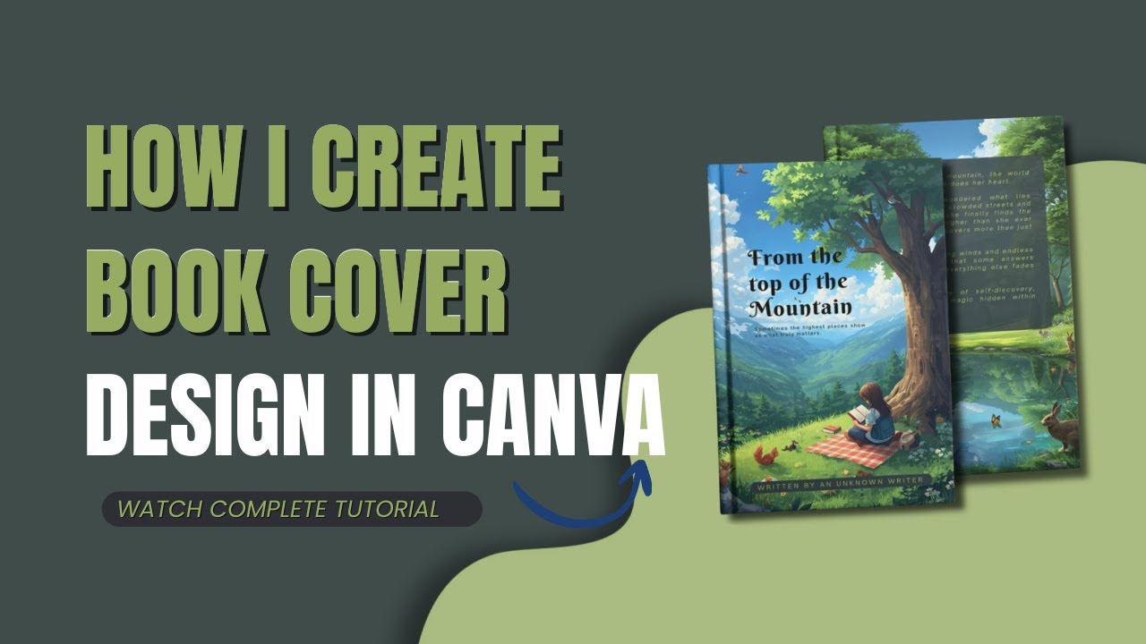 Book Cover Design Tutorial in Canva | Step-By-Step for Beginners