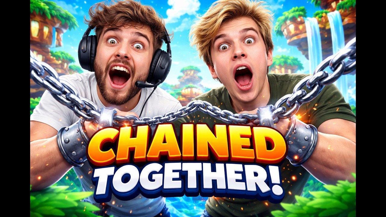 'CHAINED TOGETHER'  fall from high 😮 #livestreams #chainedtogethergame