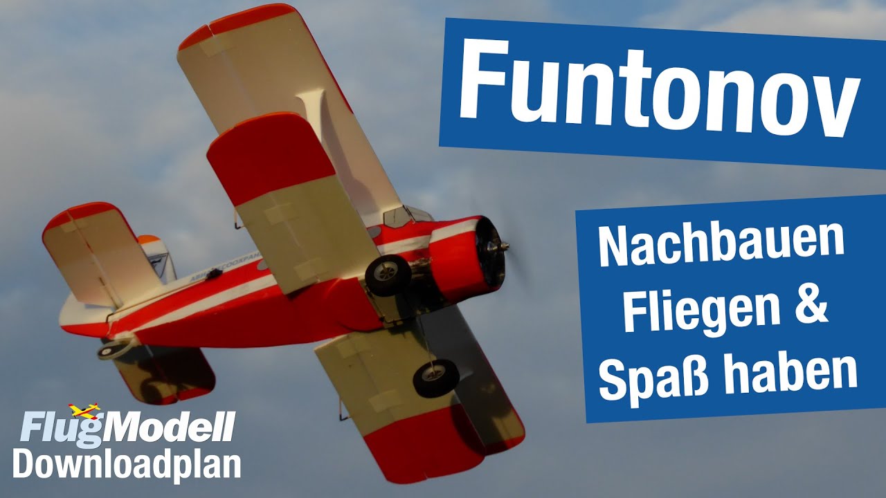 Funtonov, ein Doppeldecker als Downloadplan aus FlugModell 3/2021 – Konstruktion von Thomas Buchwald