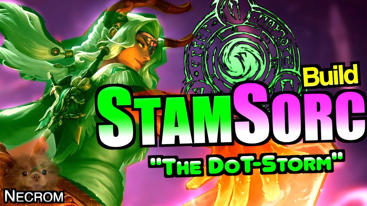 ESO PvP:  StamSorc EASY DoT Damage and Ulti Gen Burst Build Tutorial (Necrom) | 
