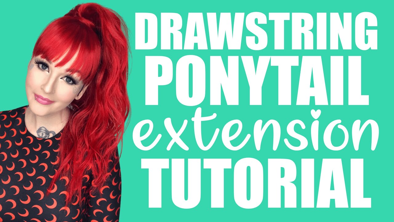 Drawstring Ponytail Extension Tutorial - How to install a Draw string pony tail