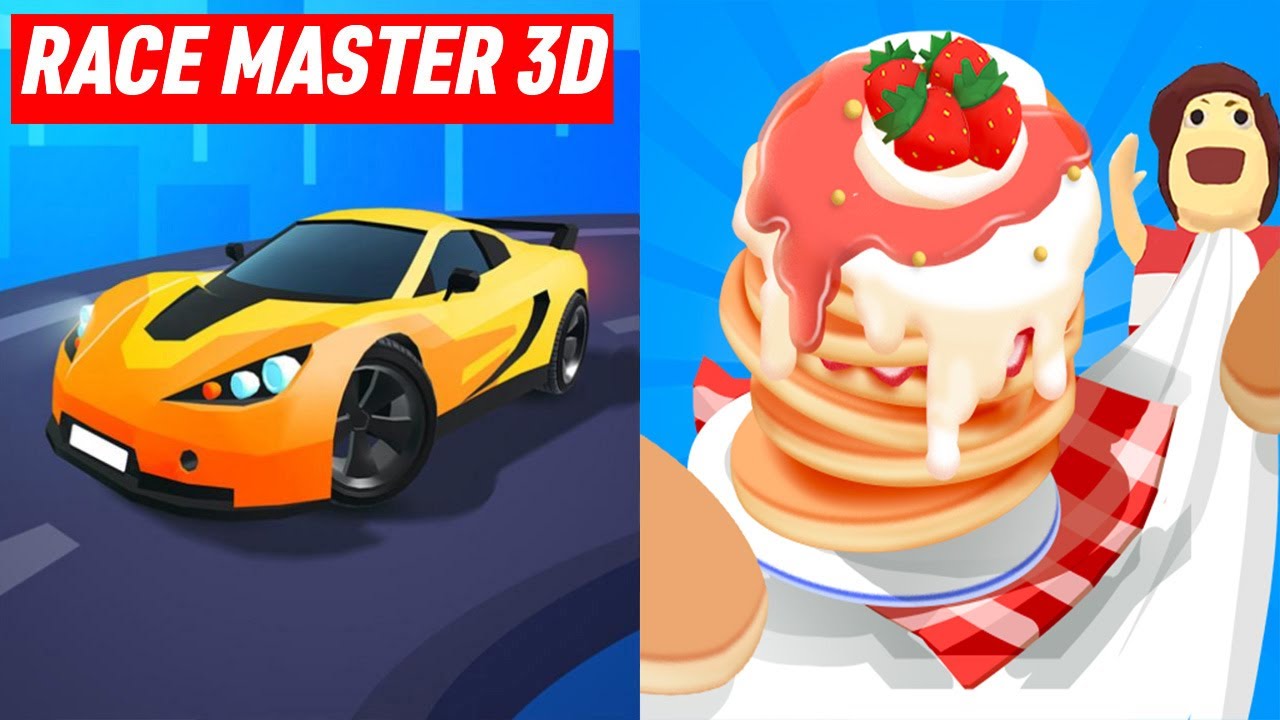 Race Master 3D VS Pancake Run - Android iOS Mobile Gameplay Walkthrough #2