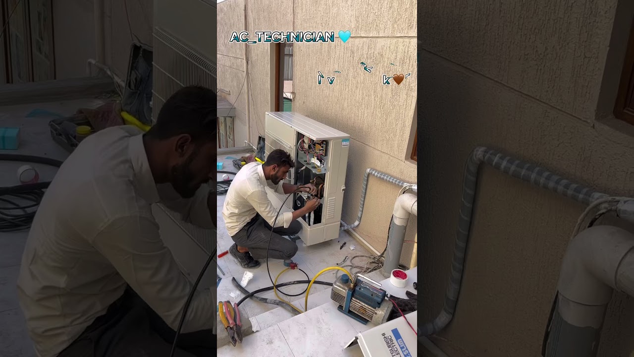 Работа специалиста по кондиционированию воздуха #national17 #coolingsolutions #medperpipes #medpe...
