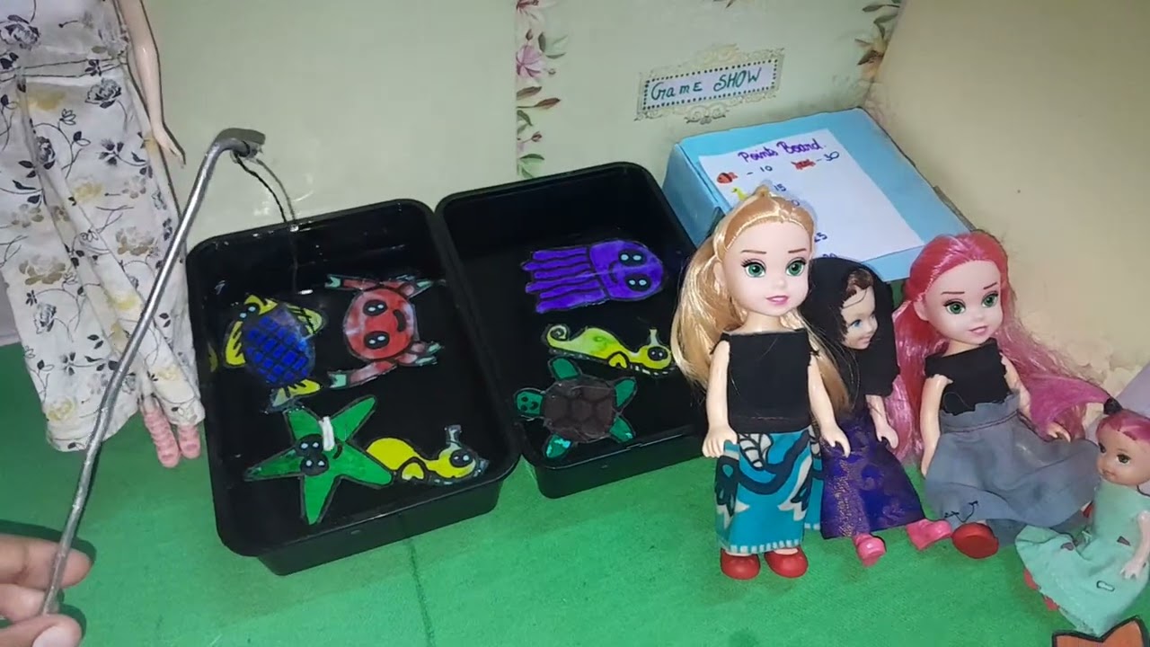 Fishing  game/ABC barbie doll 