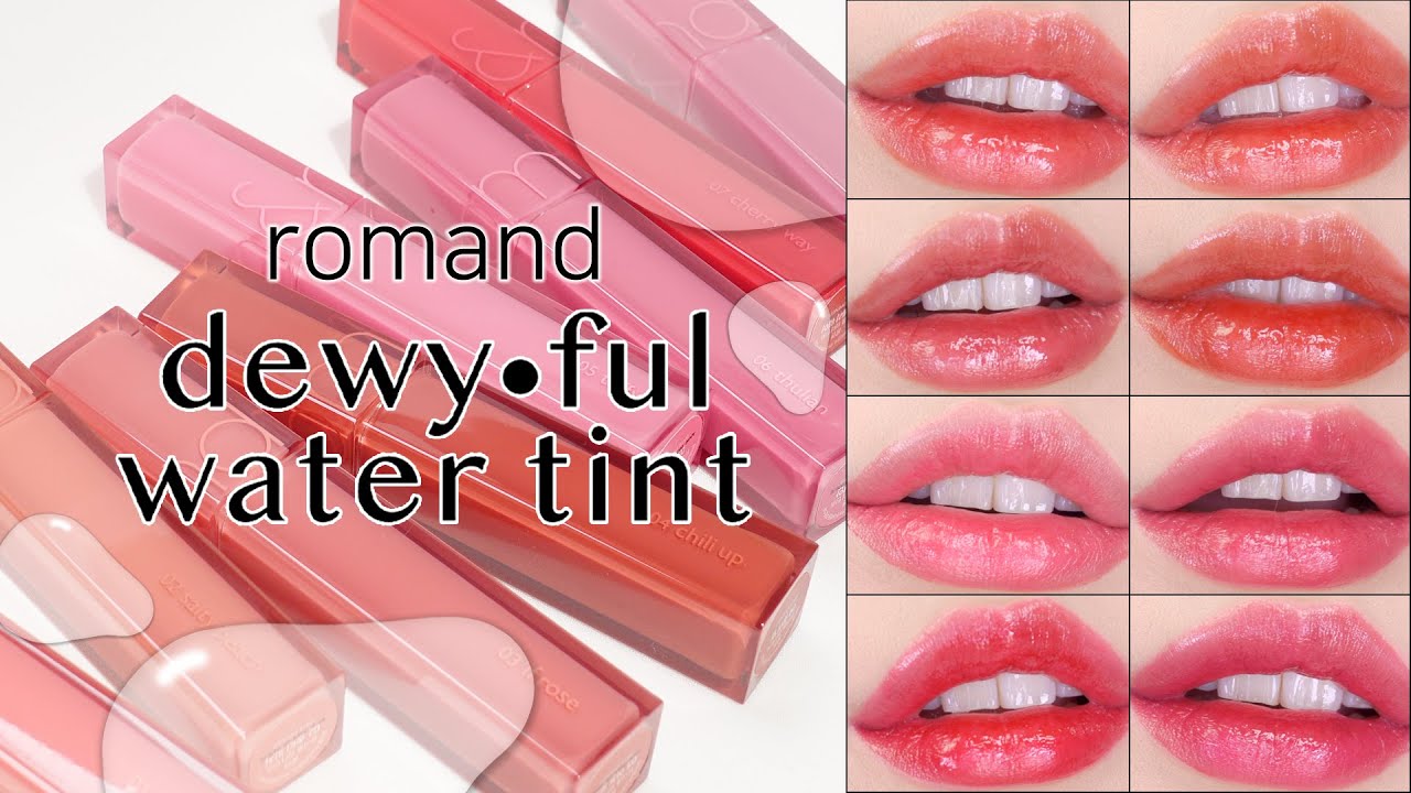 Romand Dewyful Water Tint all colors swatch / how to / recommendations