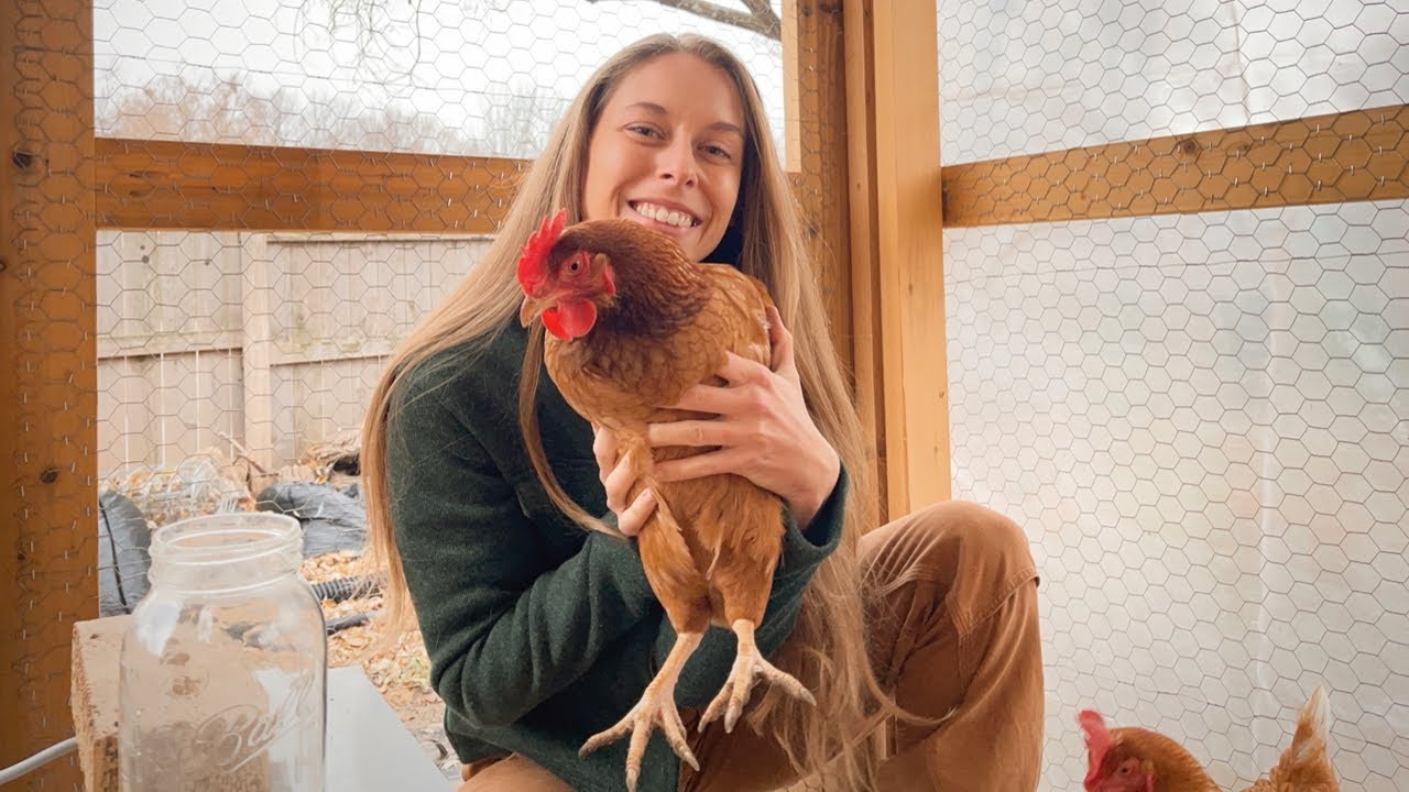 Spend The Day With Me! Winter Chicken Keeping, Making Butter, & Crocheting My First Beanie!