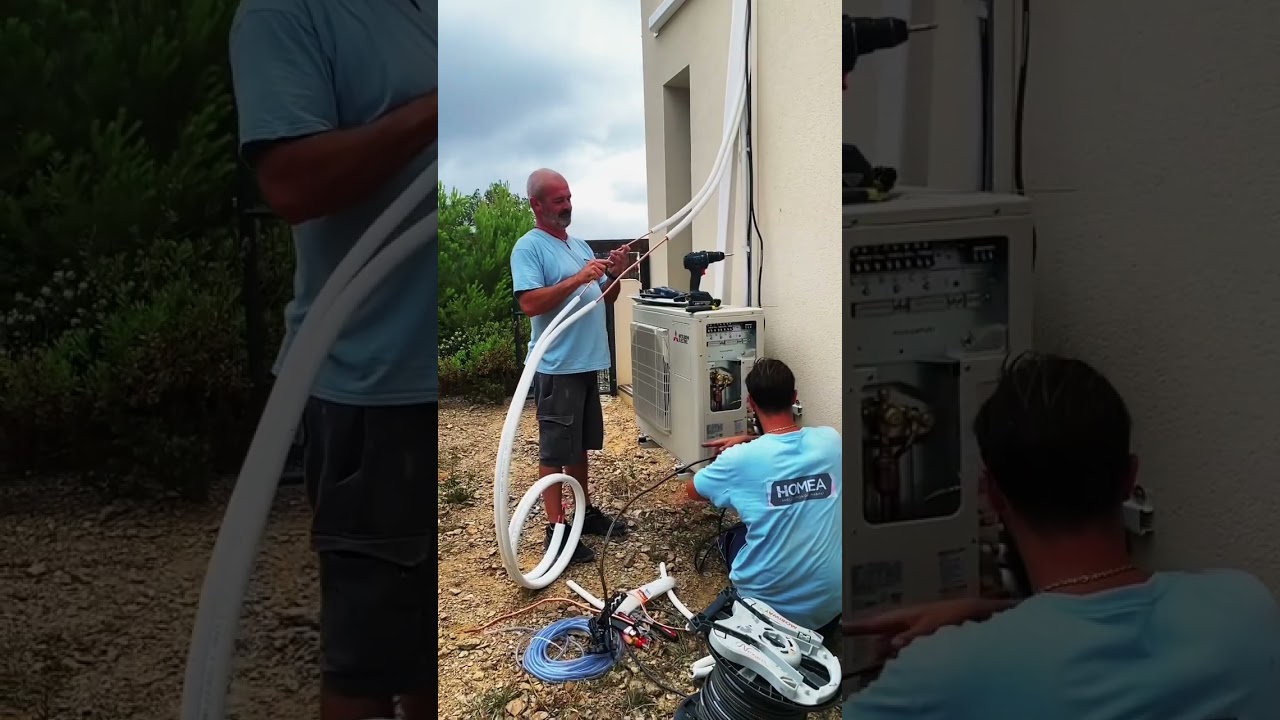 ✅❄️ Installation de climatisation : 3 splits et 2 consoles.