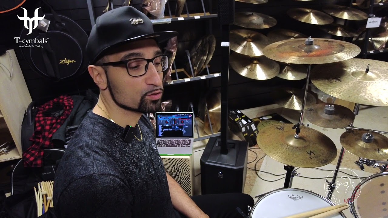 Piatti per batteria T-Cymbals il set up di Andrea Ziglioli