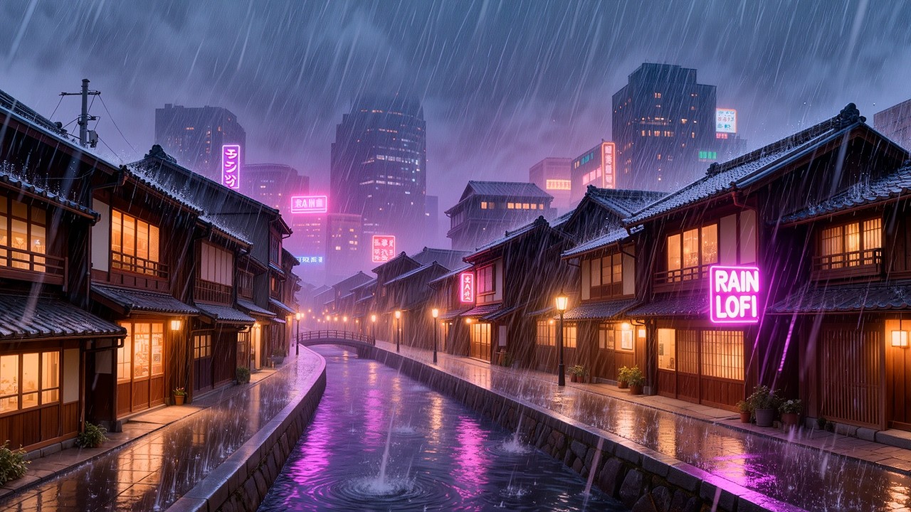 90s Rain Lofi Chill 🌧️ Chillhop Beats for Study & Focus  🌧️ 12 Hours Chill Mix