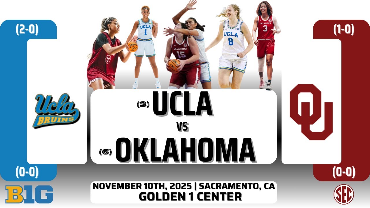 № 3 UCLA против № 6 Оклахомы | Женский баскетбол NCAA | 11.10.25