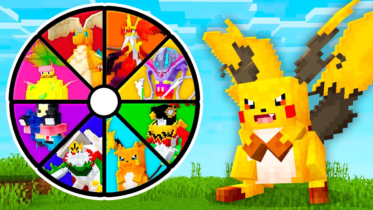 ROLETA DAS NOVAS MEGAS EVOLUÇÕES DECIDE MEUS POKÉMONS NO MINECRAFT COBBLEMON