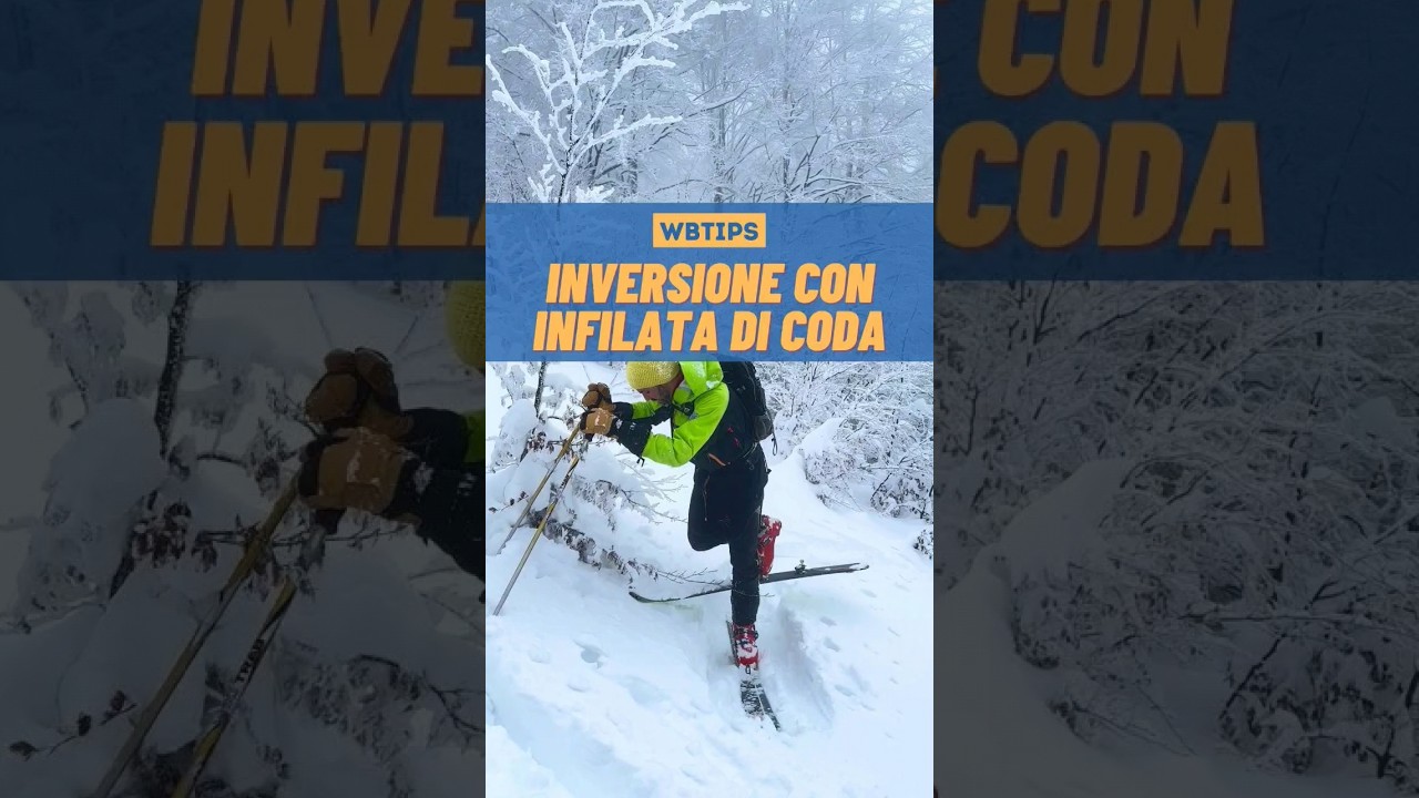 Inversione di direzione a valle con infilata di coda.&Egrave; un po' inusuale. #tutorial #scialpinismo