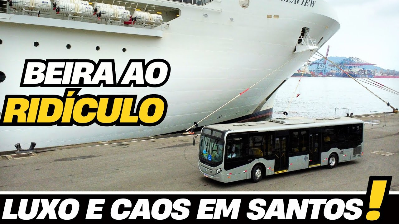 VERGONHA?? ÔNIBUS DE LUXO E PASSAGEIROS SAINDO NO CAOS DO PORTO DE SANTOS |  ÔNIBUS NO CONCAIS