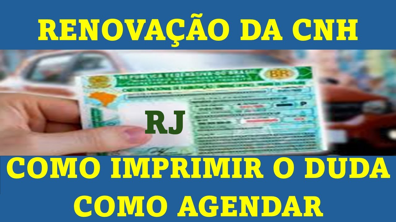 RENOVAÇAO DA CNH, como imprimir o  DUDA,  AGENDAR ou fazer a RENOVAÇÃO SIMPLIFICADA no Detran - RJ