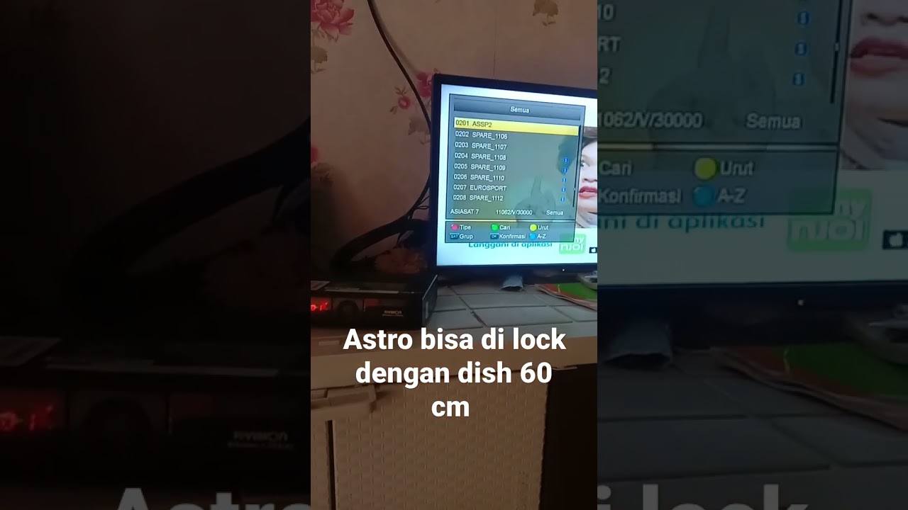 beam measat 3d 91,5&deg;e bisa di lock dengan dish mini