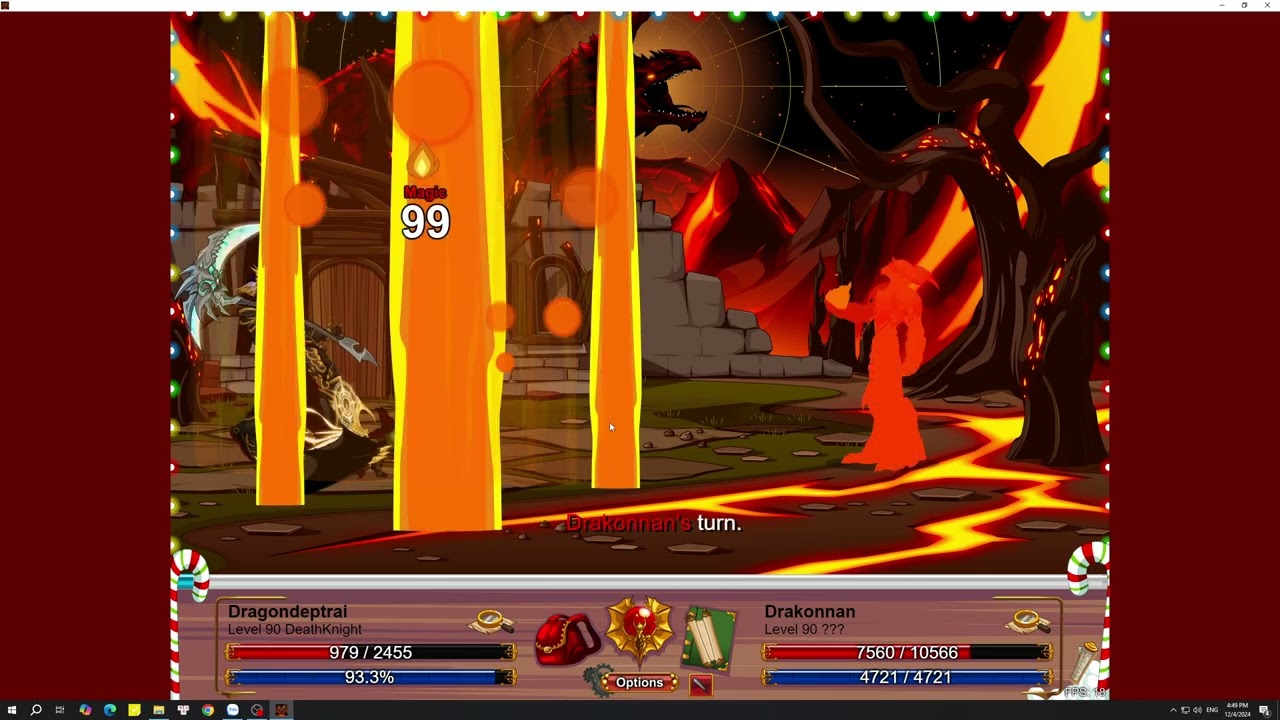 DragonFable | Drakonnan | DeathKnight (6 Turns)