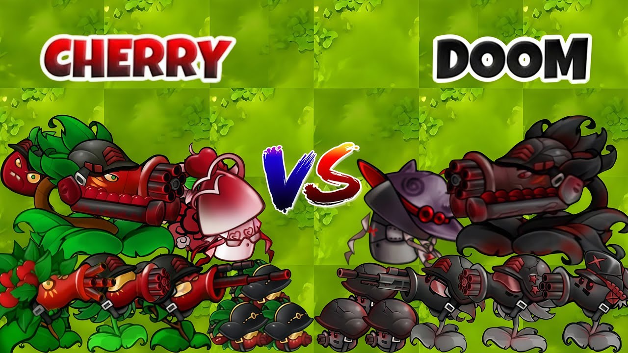 PVZ 1 Fusion 3.1 Challenge - Team Cherry Vs Team Doom Vs 999 Zombies Random - Who Will Win?