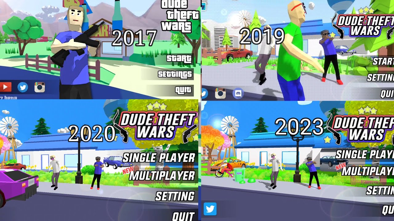 Dude Theft Wars: All Version and Details Comparison