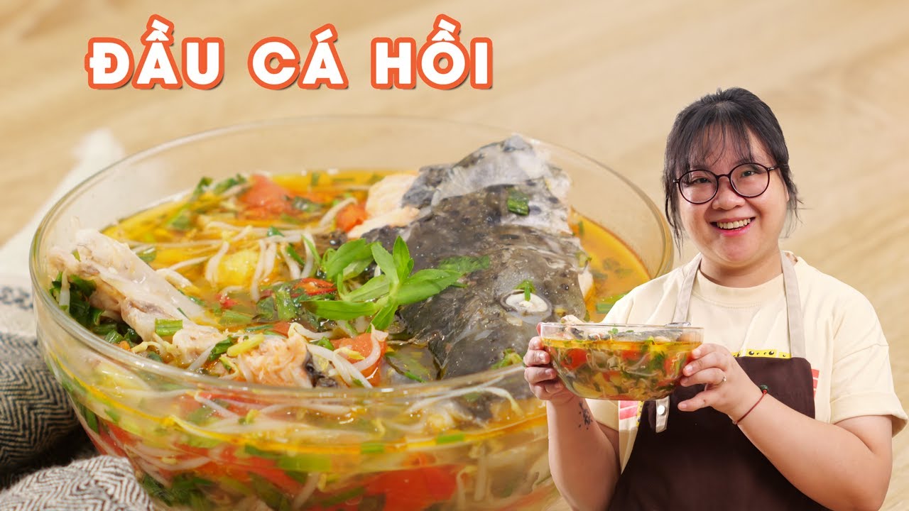 Cách làm đầu cá hồi nấu canh chua không tanh tại nhà | Cook béo