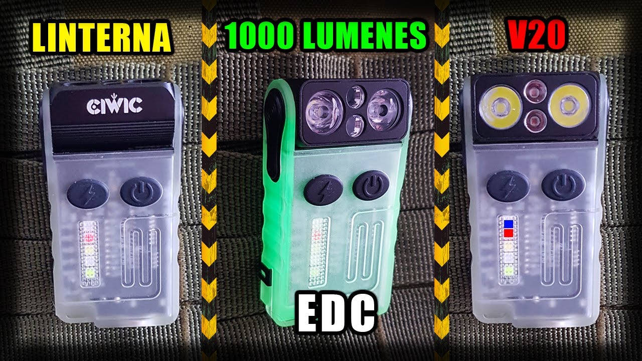 Linterna EDC FLASHLIGHT V20  1000 Lumenes