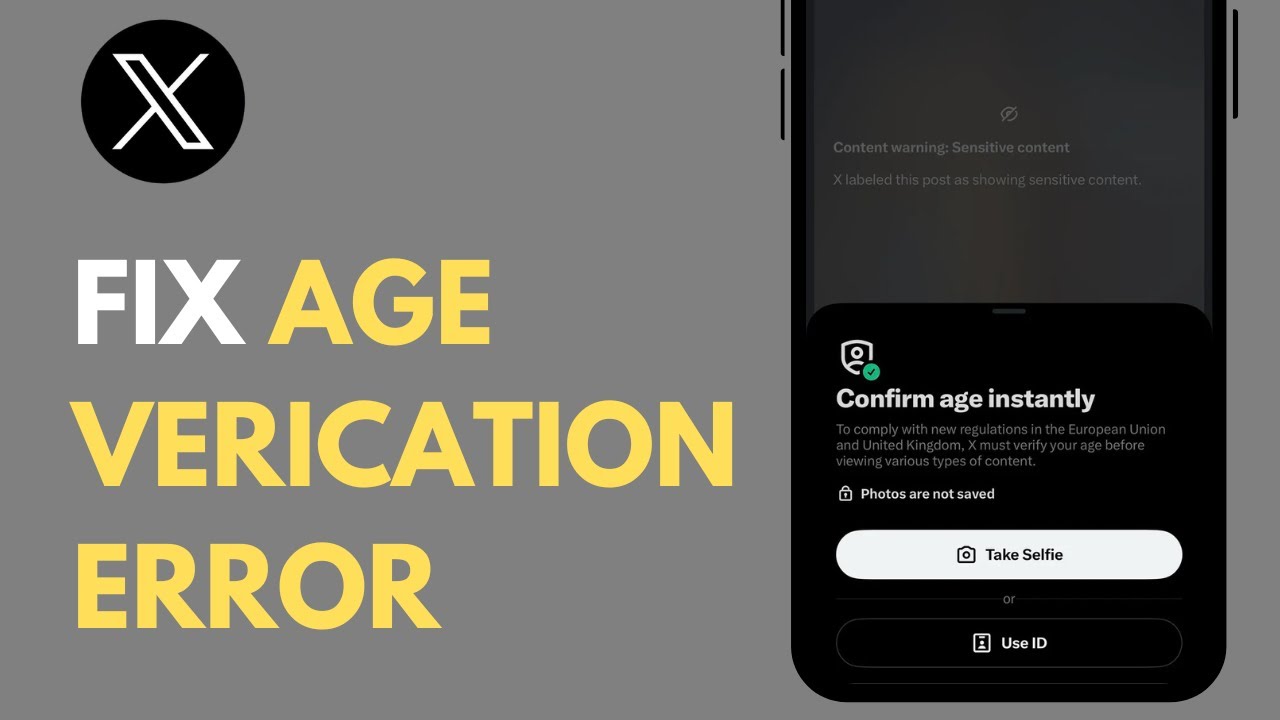How to Fix Twitter (X) Age Verification Problem - Remove &ldquo;Verify Your Age&rdquo; Pop-Up