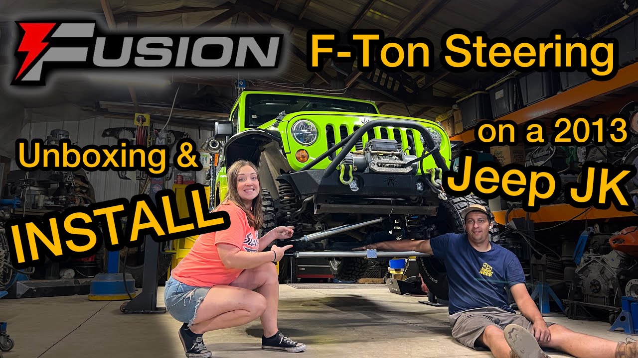 BEEFY STEERING on a DANA 30!! Fusion F-Ton tie rod & drag link install on 2013 Jeep Wrangler JK