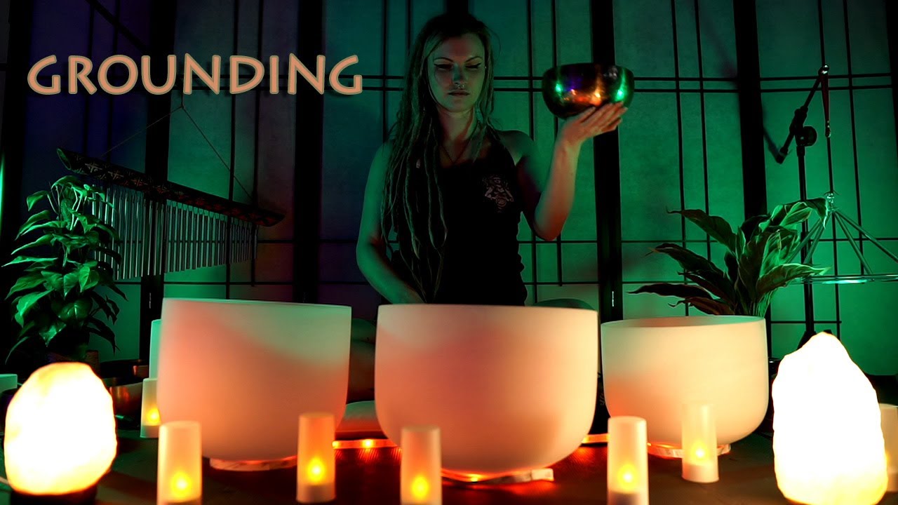 Deep Grounding Crystal singing bowls sound bath Calm Anxiety @TrueResonance1111