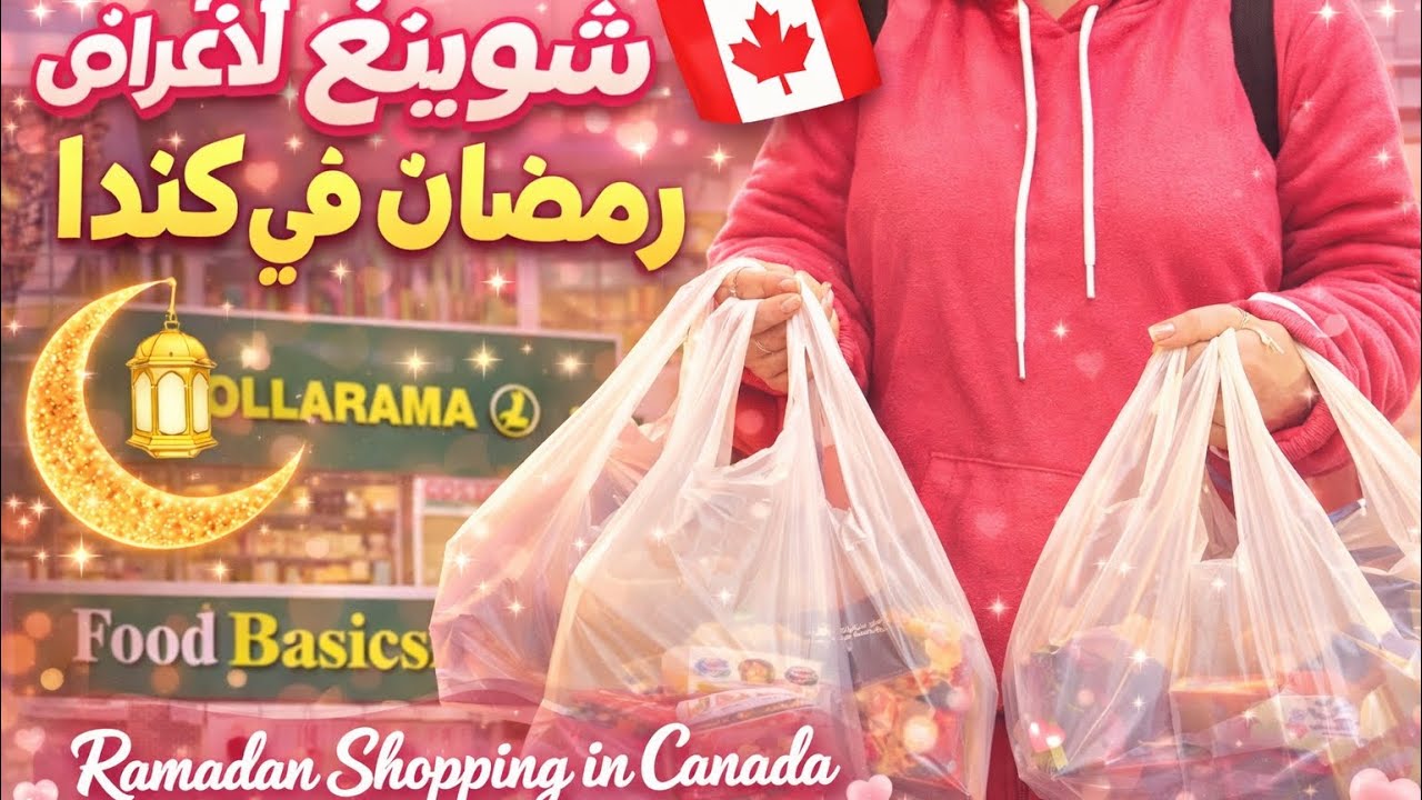 فلوق مشتريات لأغراض رمضان في الدقيقة 90 في كندا 🇨🇦 | درت الحناء للوستي الأجنبية بمناسبت رمضان 🌙 